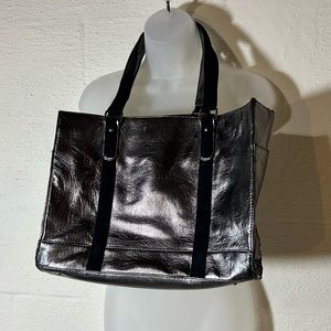 Metallic tote purse